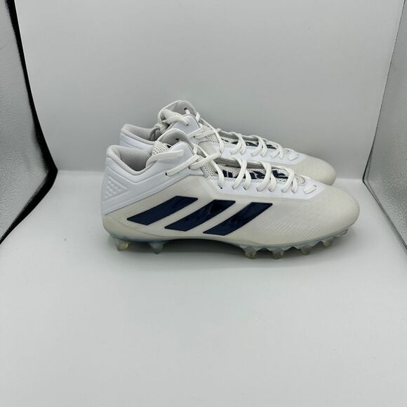 ADIDAS SM FREAK MID FOOTBALL CLEATS SIZE 13 WHITE NAVY BLUE FX1310 - Picture 2 of 5